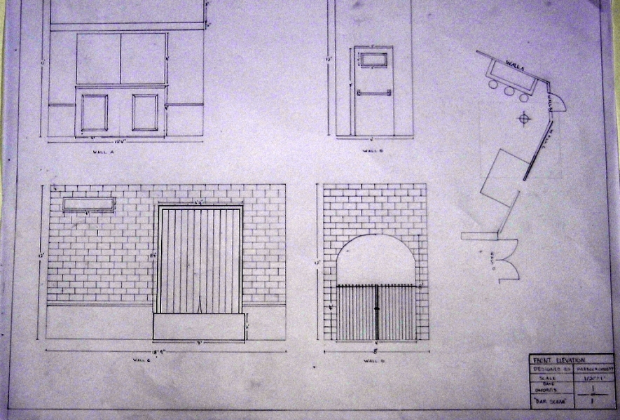 Front elevations and construction drawings