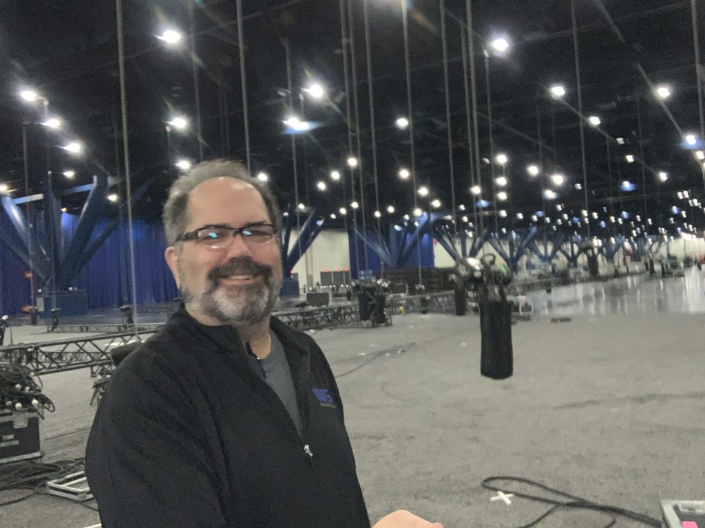 Scott C. Parker in Houston supervising a large rigging installation